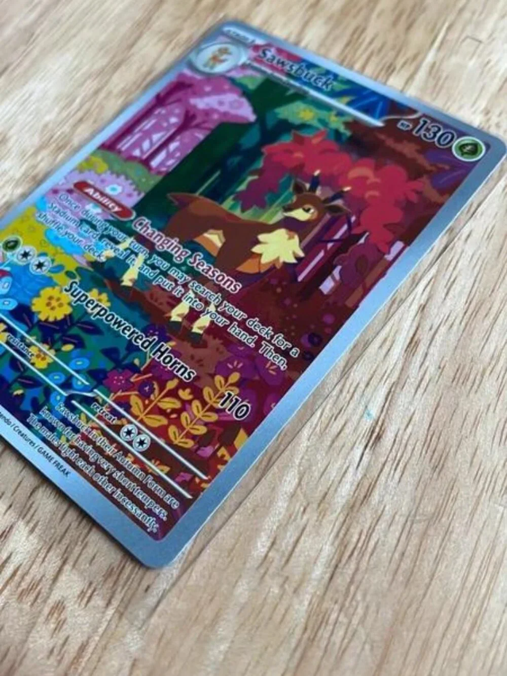 Pokemon Sawsbuck STAGE 1 Trading Card 166/162